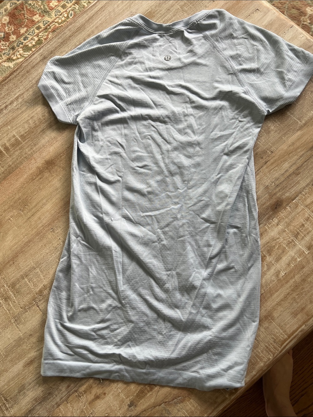 lululemon athletica Light Blue Short Sleeve Athletic Top